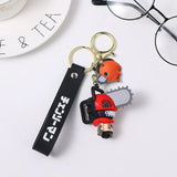 Denji Devil Form Pochita Cosplay Keychain Chainsaw Man Costume Props Gift