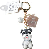 Cartoon Pet Dog Family Doll Keychain Puppy Keyring Small Phone Strap