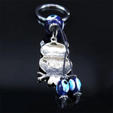 Owl Eye Keychain Silver Alloy Lucky Protection Key Ring Jewelry