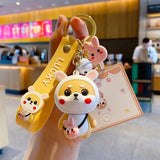 Shiba Inu Dog Keychain Bag Pendant Gift PVC Keyring