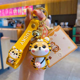 Shiba Inu Dog Keychain Bag Pendant Gift PVC Keyring