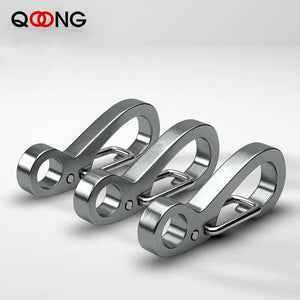 5 PCS Mini Spring Buckle Key Chain 304 Stainless Steel Quick Hook Keychain