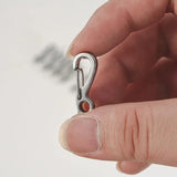 5 PCS Mini Spring Buckle Key Chain 304 Stainless Steel Quick Hook Keychain