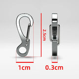 5 PCS Mini Spring Buckle Key Chain 304 Stainless Steel Quick Hook Keychain