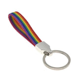 LGBT Rainbow Fabric Keychain with Car Key Ring