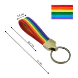 LGBT Rainbow Fabric Keychain with Car Key Ring
