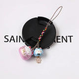 Japanese Lucky Cat Phone Strap Sakura Cat Charm KeyChain Couple Gift