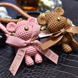 Cartoon Wool Bear Keychain Chain Female Couple Bag Pendant Gift