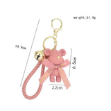 Cartoon Wool Bear Keychain Chain Female Couple Bag Pendant Gift