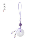 Chinese Retro Jade Buckle Pendant for Mobile Phones, Key Chains, Bags, U Disks