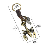 Vintage Style Bronze Alloy Rabbit Robot Charm Car Keychains Key Ring Backpack