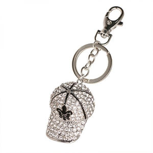 Crystal Hat Keyring Rhinestone Charm Bag Pendant Keychain