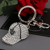 Crystal Hat Keyring Rhinestone Charm Bag Pendant Keychain