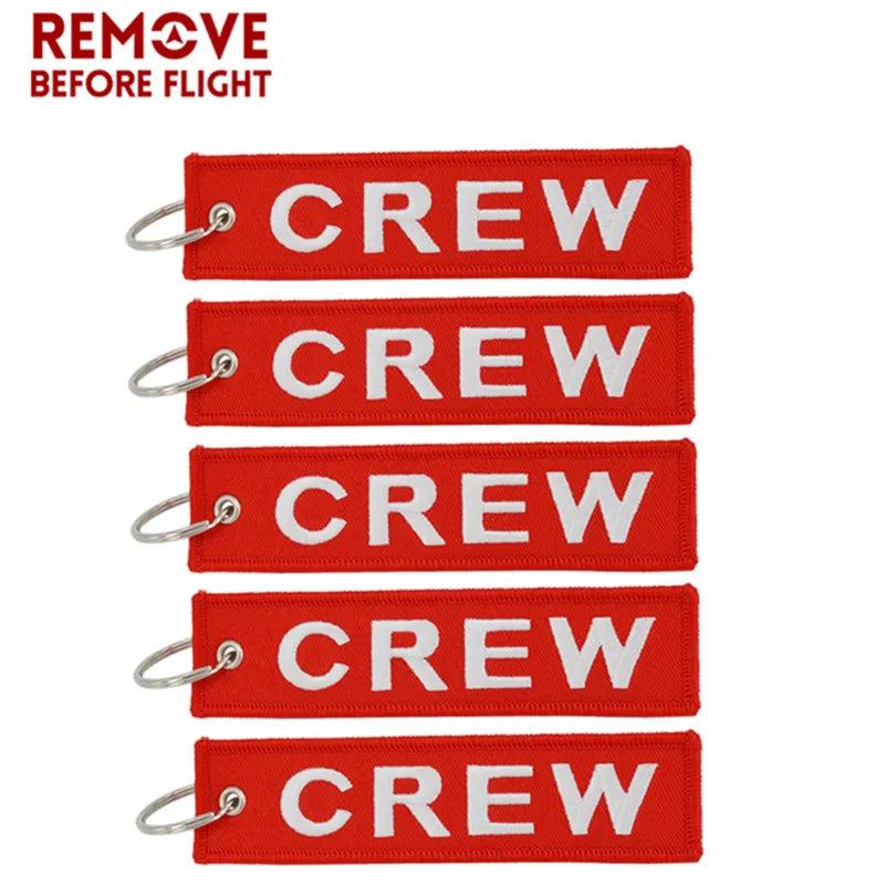 Aviation Embroidered Keychain Remove Before Flight 5PCS/LOT