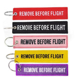 Aviation Embroidered Keychain Remove Before Flight 5PCS/LOT