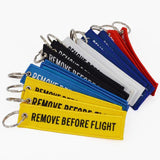 Aviation Embroidered Keychain Remove Before Flight 5PCS/LOT