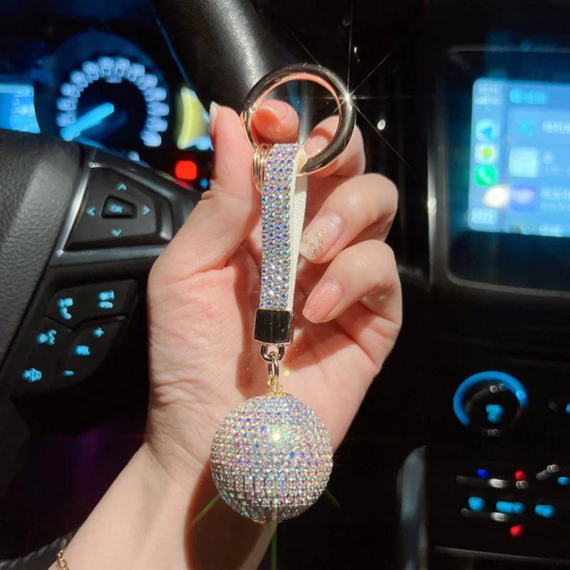 Personalized Rhinestone Keychain Charm Pendant
