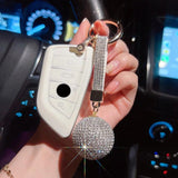 Personalized Rhinestone Keychain Charm Pendant