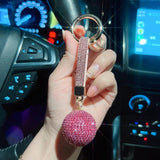 Personalized Rhinestone Keychain Charm Pendant