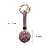 Personalized Rhinestone Keychain Charm Pendant