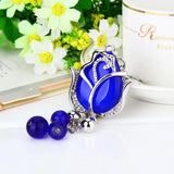 Rhinestone Tulip High Key Holder Bag Vintage Jewelry K2027