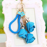 Rhinestone Tulip High Key Holder Bag Vintage Jewelry K2027