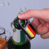Spain Flag Keychain LED Bottle Opener for Men Women