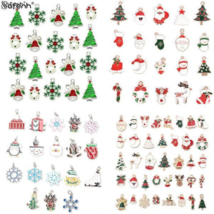 Multicolor Christmas Charms Enamel Pendants DIY Jewelry Making Set