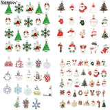 Multicolor Christmas Charms Enamel Pendants DIY Jewelry Making Set