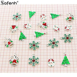 Multicolor Christmas Charms Enamel Pendants DIY Jewelry Making Set