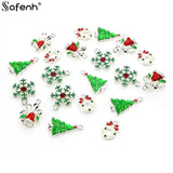 Multicolor Christmas Charms Enamel Pendants DIY Jewelry Making Set