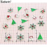 Multicolor Christmas Charms Enamel Pendants DIY Jewelry Making Set