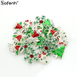 Multicolor Christmas Charms Enamel Pendants DIY Jewelry Making Set