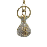 Crystal Money Bag Keychain Metal Pendant Lucky Car Keychain