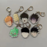 Mob Psycho Funny Anime Keychain Reigen Arataka Ekubo Key Chain Bag Pendant