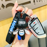 Bunny Key Chain Resin Bow Rabbit Keychain Women Couple Kids Bag Pendant