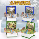 3D Dinosaur Fold Book Toy Keychain Ornament Novelty Mini Gift