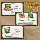 3D Dinosaur Fold Book Toy Keychain Ornament Novelty Mini Gift