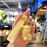 Acrylic Cartoon Bear Key Chain - Creative Bear Pendant