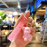 Acrylic Cartoon Bear Key Chain - Creative Bear Pendant