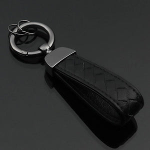 Men's Car Keychain Holder Metal Lambskin Charm Lanyard Keychain