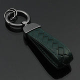 Men's Car Keychain Holder Metal Lambskin Charm Lanyard Keychain