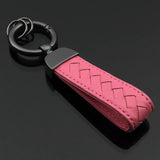 Men's Car Keychain Holder Metal Lambskin Charm Lanyard Keychain