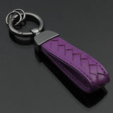 Men's Car Keychain Holder Metal Lambskin Charm Lanyard Keychain