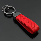 Men's Car Keychain Holder Metal Lambskin Charm Lanyard Keychain