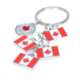 Canada Flag Maple Keychain Travel Souvenir Car Keyring Pendant Jewelry Gift