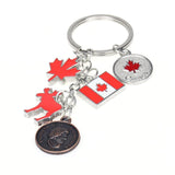 Canada Flag Maple Keychain Travel Souvenir Car Keyring Pendant Jewelry Gift