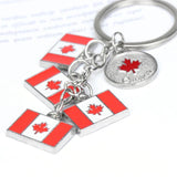 Canada Flag Maple Keychain Travel Souvenir Car Keyring Pendant Jewelry Gift