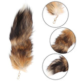 Large Fox Tail Fur Tassel Bag Tag Keychain Strap Chain