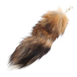 Large Fox Tail Fur Tassel Bag Tag Keychain Strap Chain